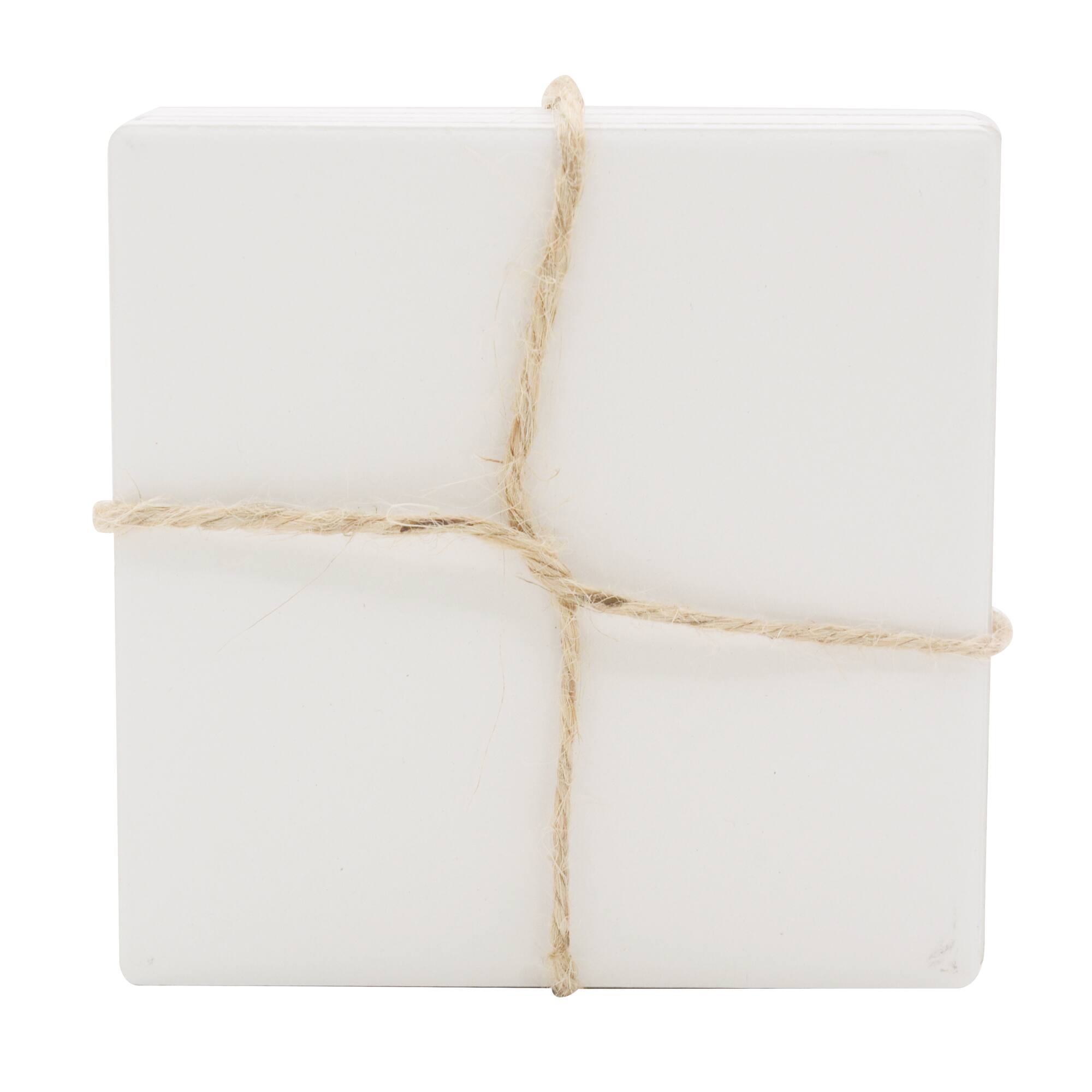 12 Packs: 4 ct. (48 total) White Ceramic Coasters by Make Market®